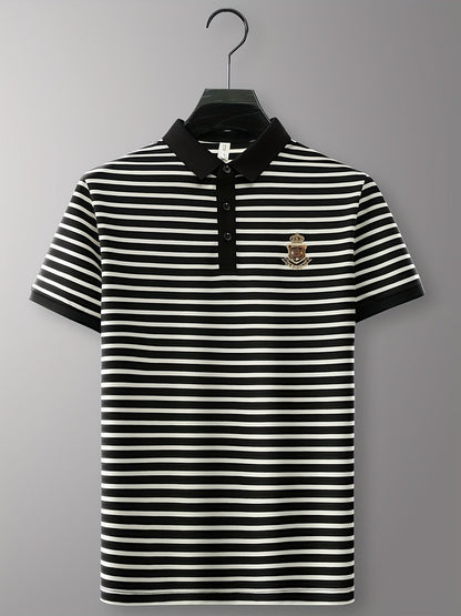 Polo homme élégant à rayures style chic et décontracté