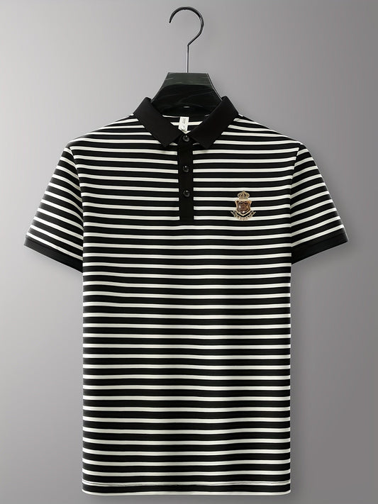 Polo homme élégant à rayures style chic et décontracté