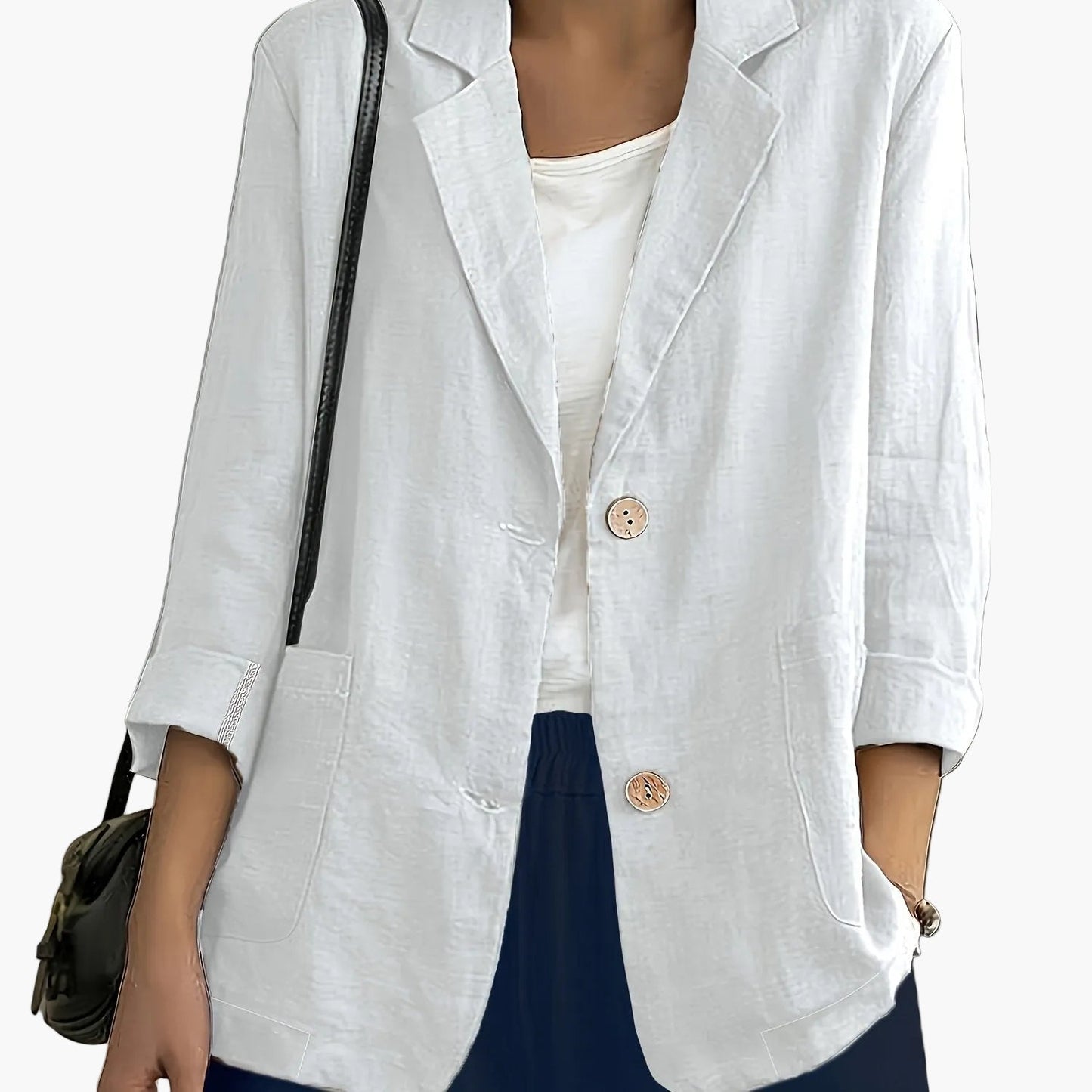 Veste blazer décontractée élégante pour femme à manches longues style urbain