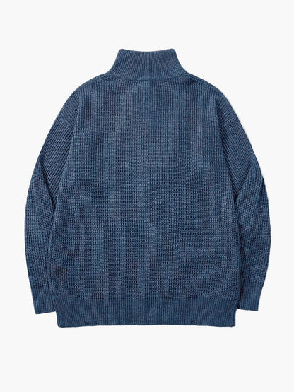 Men's casual style high collar zip-up sweater - Ideal for spring and autumn