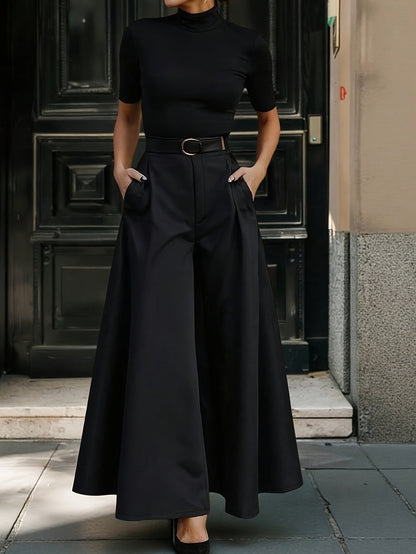 Weite Damenhose im eleganten Stil für formelle und alltägliche Anlässe  