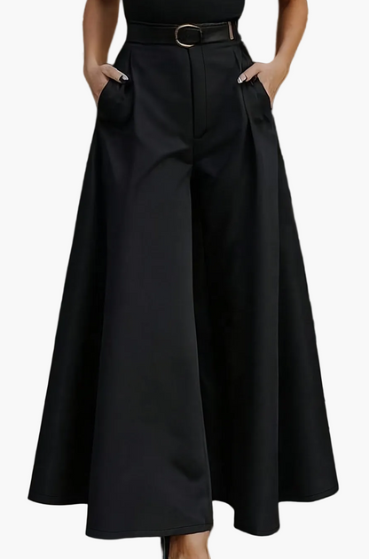Pantalon large évasé femme style élégant soirée et bureau