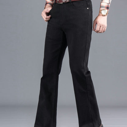 Jean Bootcut Homme Noir Coupe Évasée