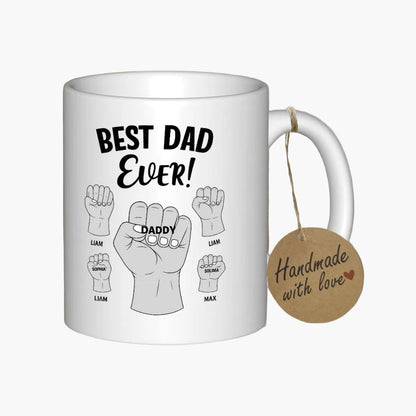 Tazza Regalo Uomo – Tazza "Miglior Papà di Sempre" Personalizzabile per Papà, Stile Festa del Papà, Ideale per la Famiglia