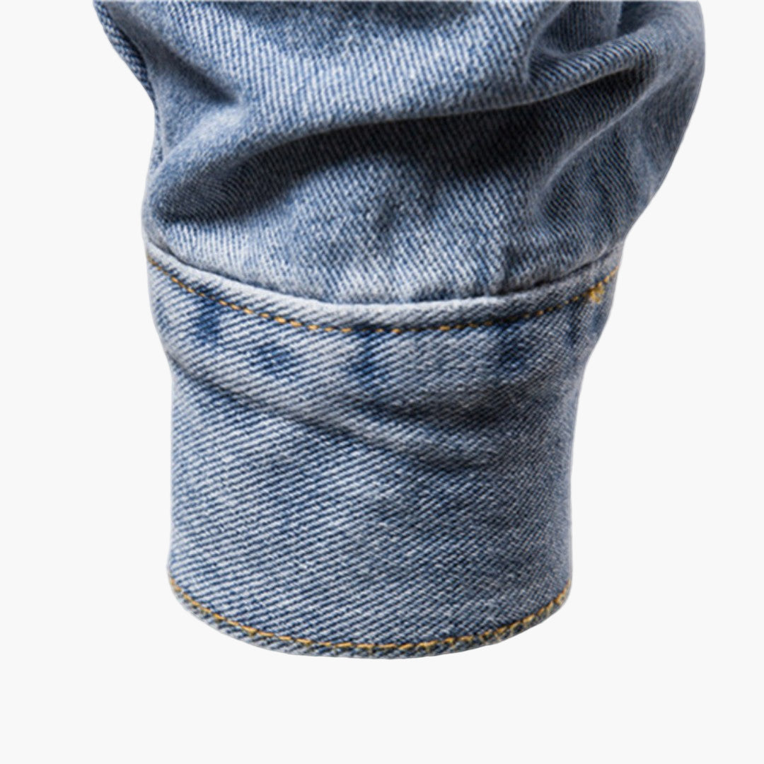 Giacca in Jeans Stile Classico da Uomo – Ideale per l'Uso Quotidiano e Polivalente