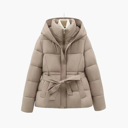 Zimowy płaszcz damski z paskiem, styl parka – elegancja i miejski ciepły look