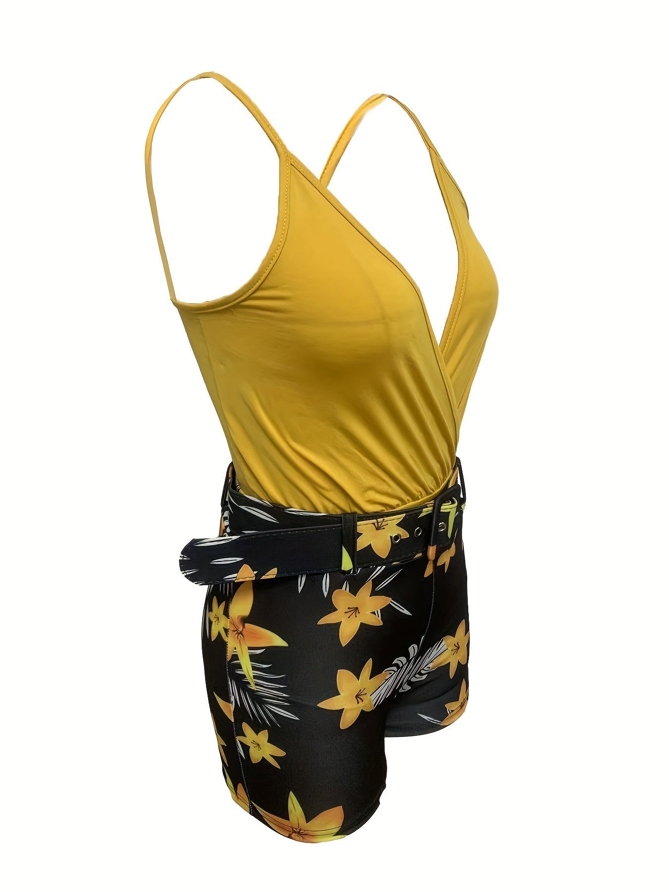 Combinaison Short Femme Élégante Style Estival pour Sorties et Vacances