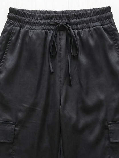 Spodnie cargo damskie w stylu jogger o luźnym kroju na miejski, szykowny look