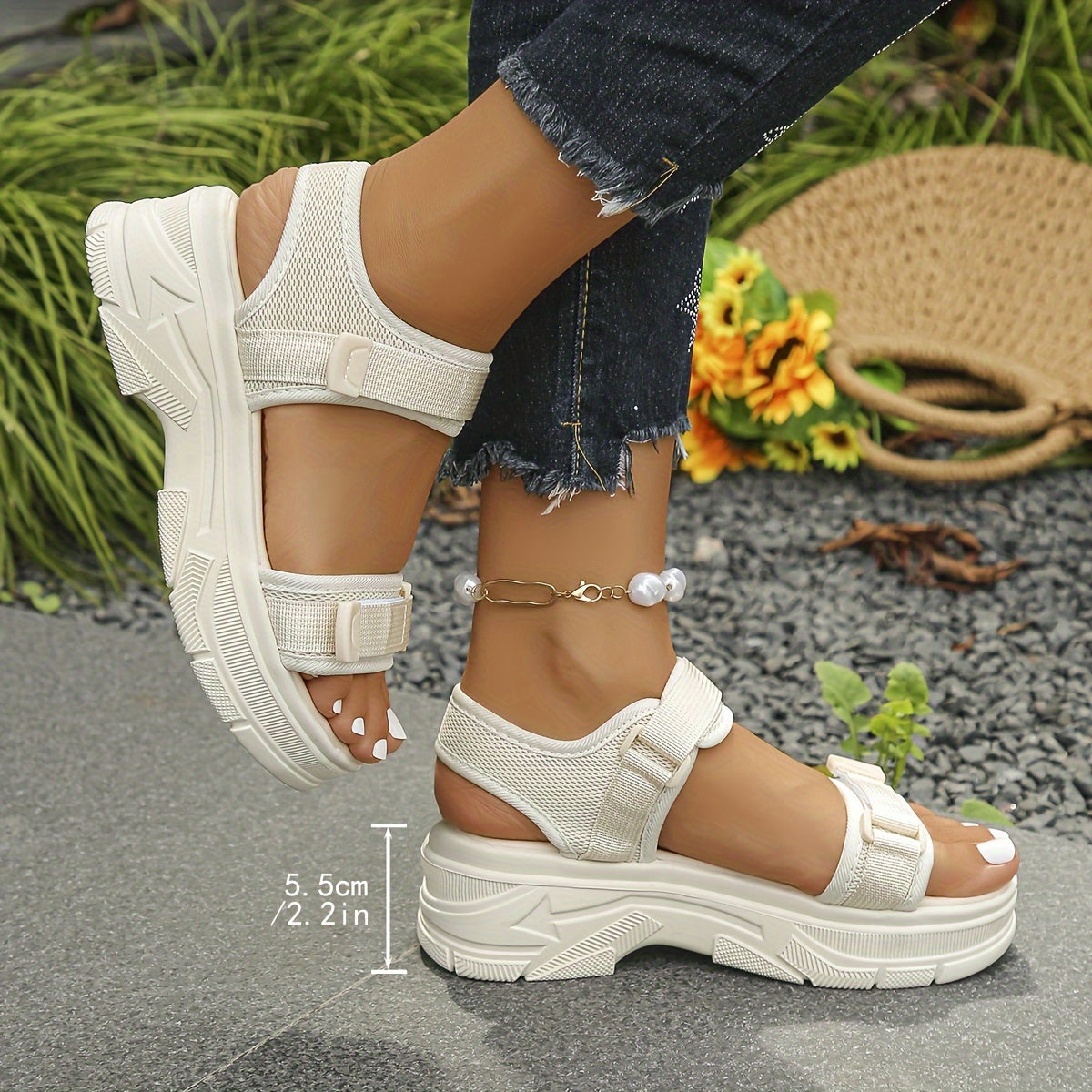 Sandales à plateforme femme style sport pour l'été