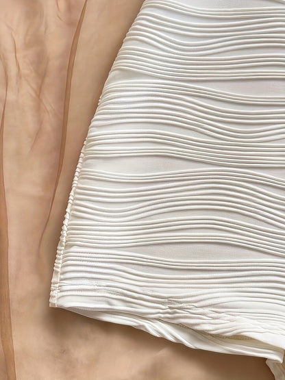 Maillot de Bain Femme Une-Pièce Style Vintage à Décolleté Plongeant et Finition Contrastée