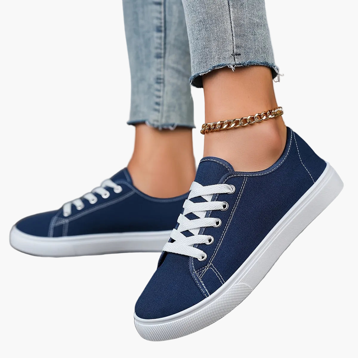 Baskets basses décontractées pour femme style urbain polyvalent