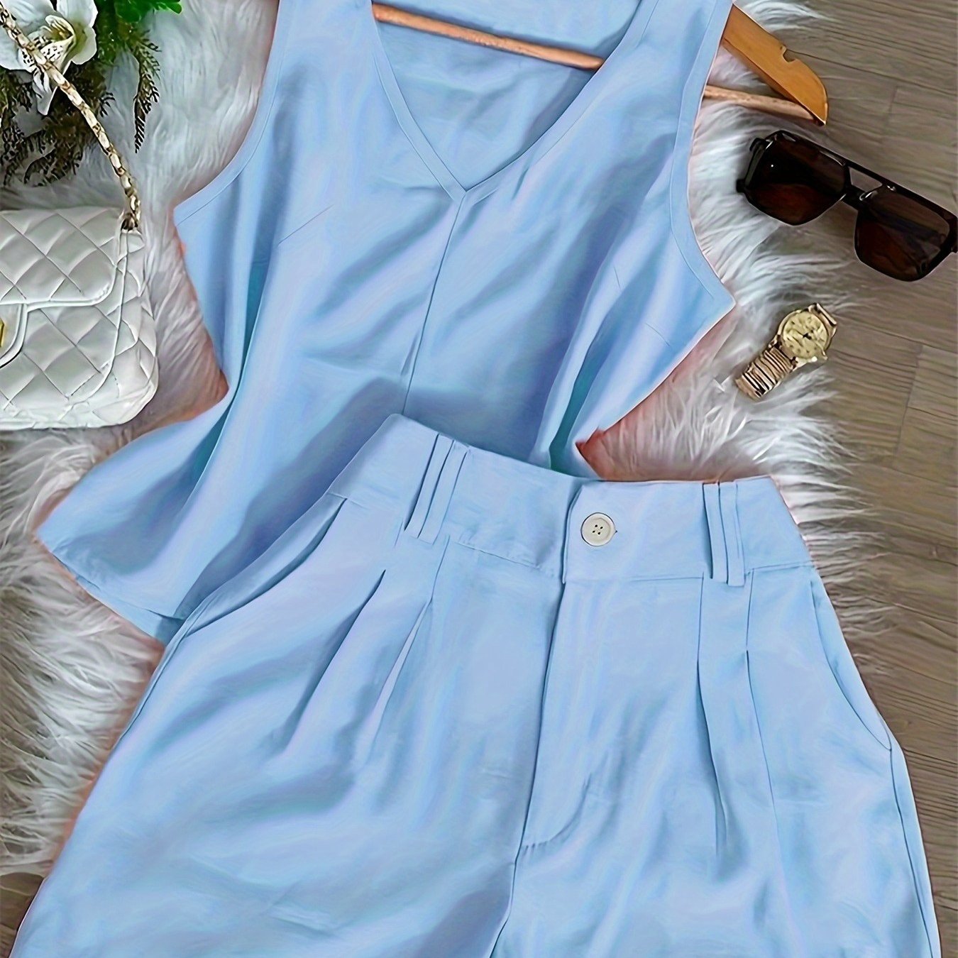 Ensemble Débardeur et Short Femme Style Décontracté Chic Été