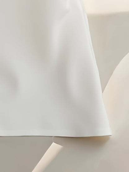 Elegant damebluse med korte ærmer og dekorativ sløjfe, chic stil til kontor og udflugter