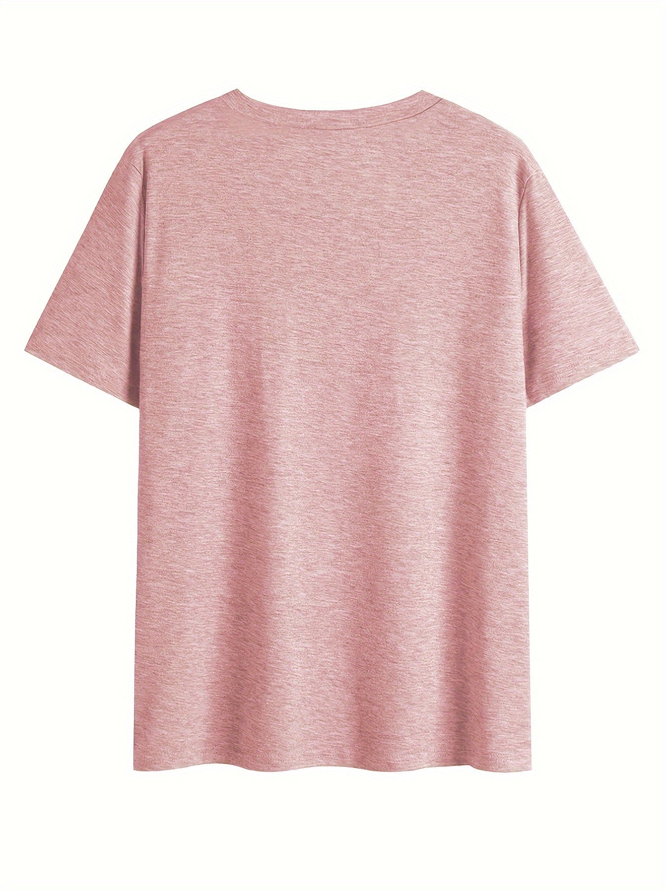 Afslappet dame-T-shirt med V-hals og boheme blomsterprint til sommeren