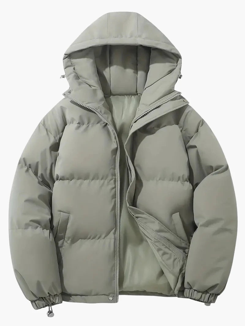 Heren donsjack met capuchon klassieke stijl voor de winter – Elegantie en stedelijke warmte