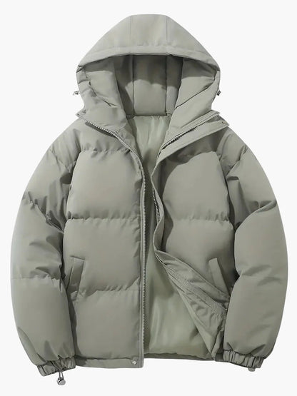 Heren donsjack met capuchon klassieke stijl voor de winter – Elegantie en stedelijke warmte
