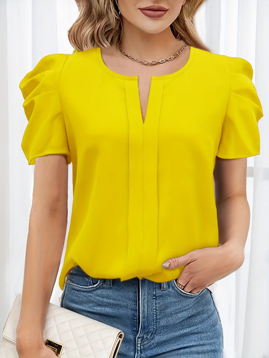 Elegant puff-sleeve blouse for women – Modern and versatile style