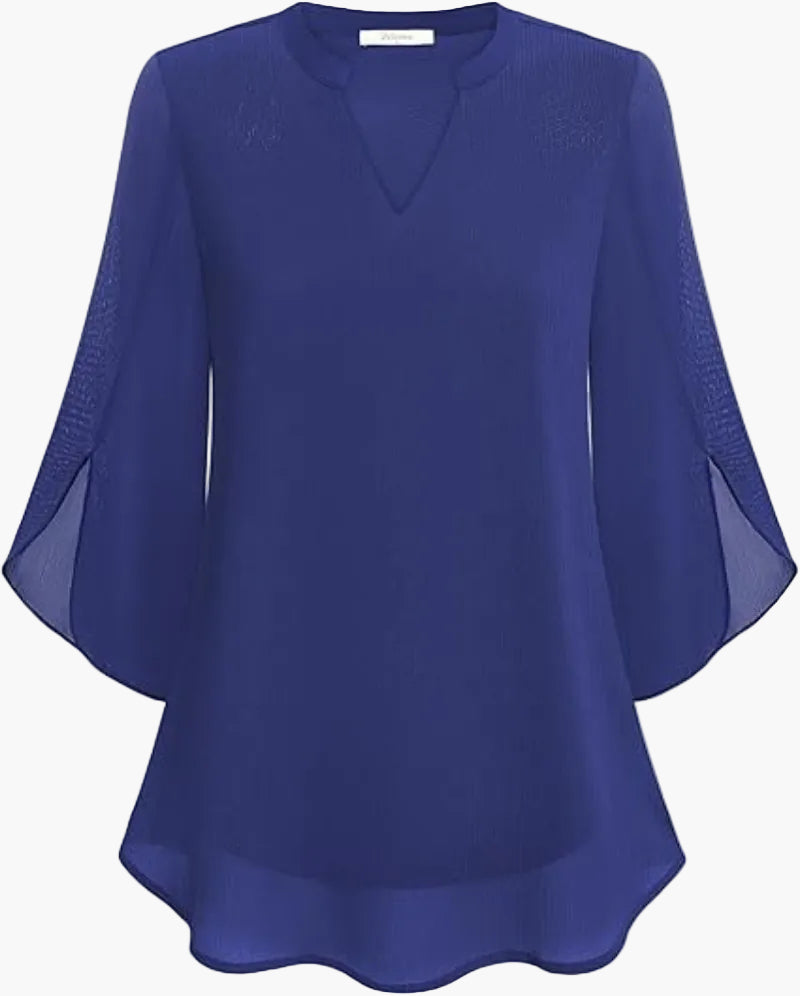 Elegant Women's Blouse with Batwing Sleeves, Casual for All Occasions
