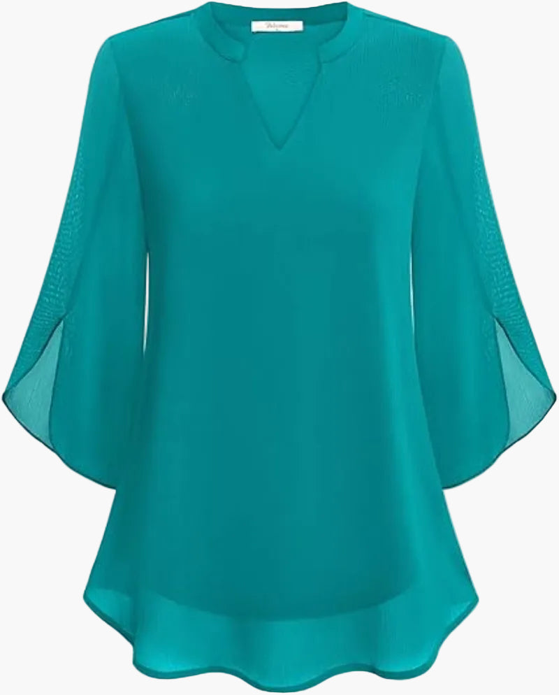 Elegant Women's Blouse with Batwing Sleeves, Casual for All Occasions