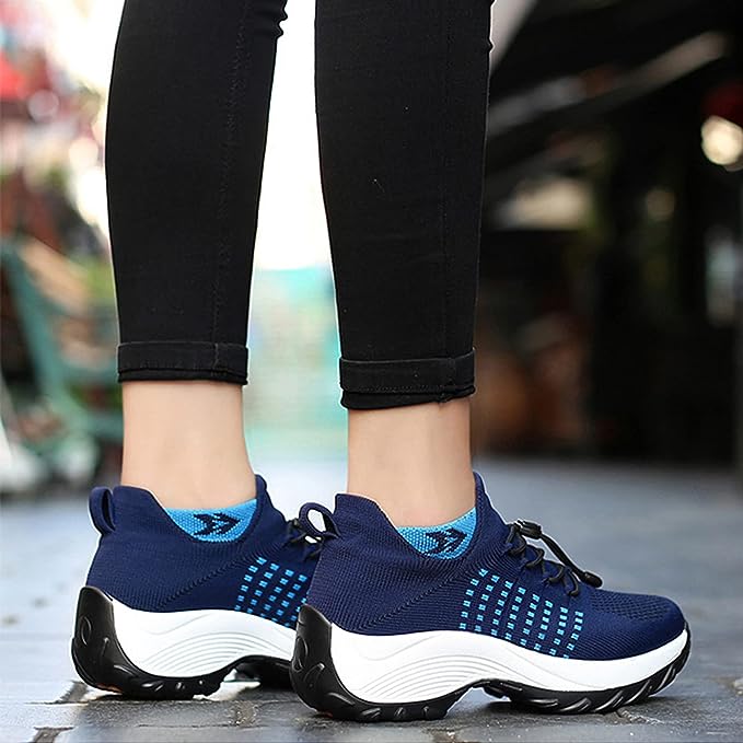 Baskets de marche confort orthopédique pour femme, style sport, usage quotidien