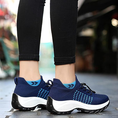 Baskets de marche confort orthopédique pour femme, style sport, usage quotidien