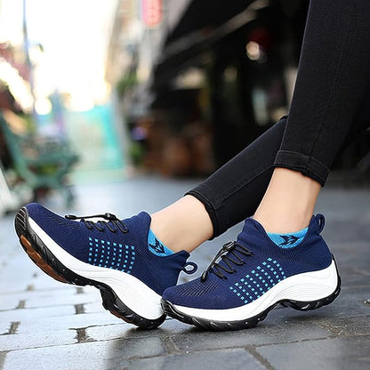 Baskets de marche confort orthopédique pour femme, style sport, usage quotidien