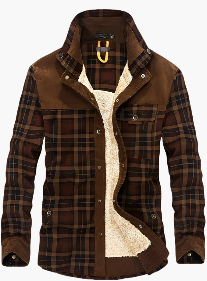 Chaqueta camisa para hombre estilo leñador polar para actividades al aire libre y ocio