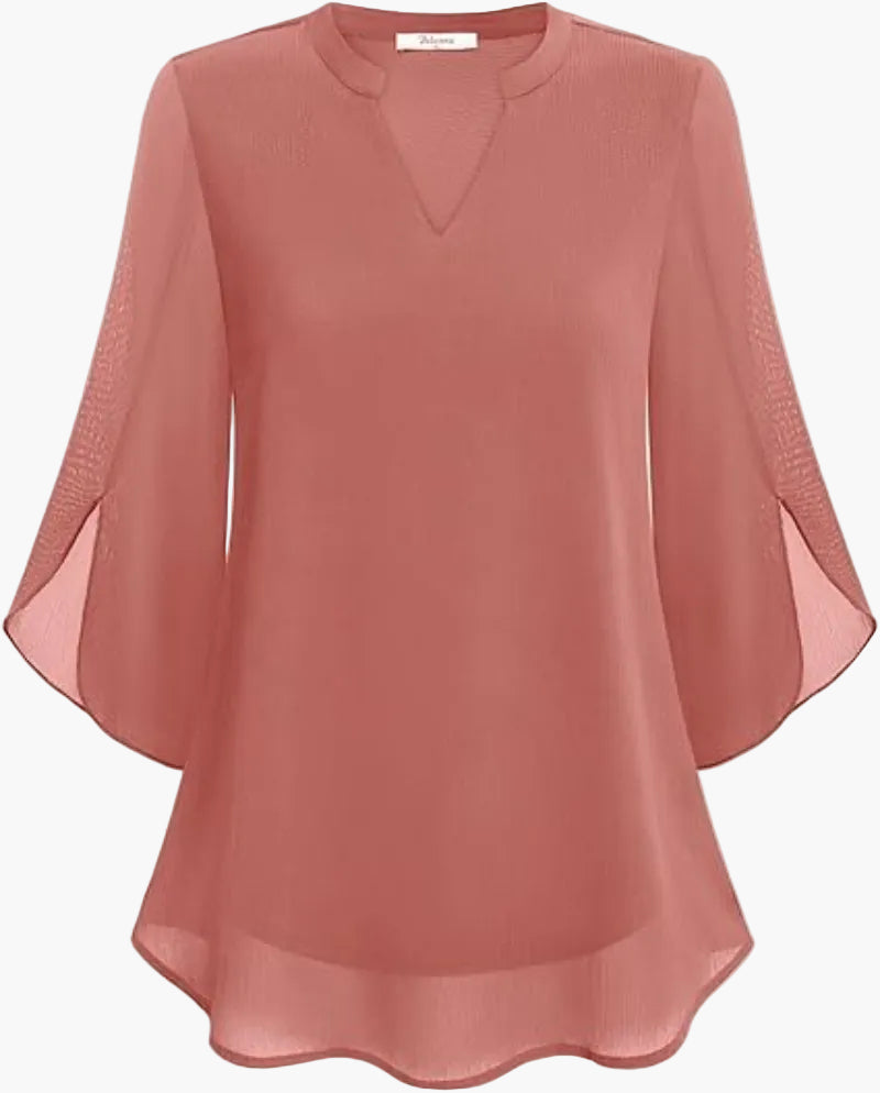 Elegant Women's Blouse with Batwing Sleeves, Casual for All Occasions