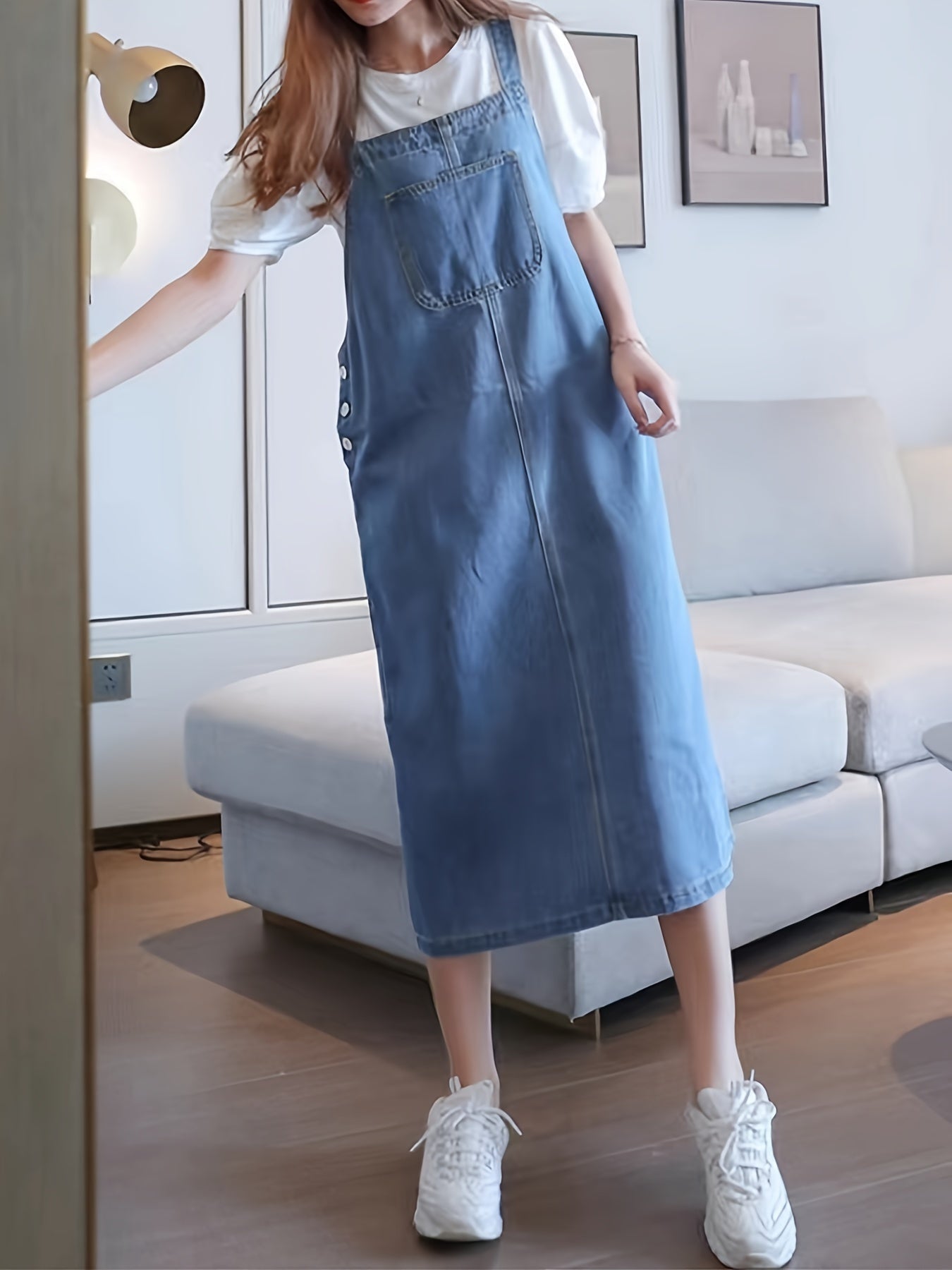 Casual overall dress for women, modern style for daily wear
