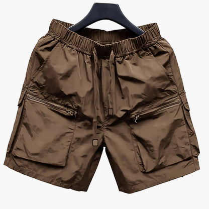 Short cargo décontracté pour homme avec poches zippées style urbain
