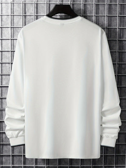 T-shirt Homme Manches Longues Col Rond Imprimé Chicago