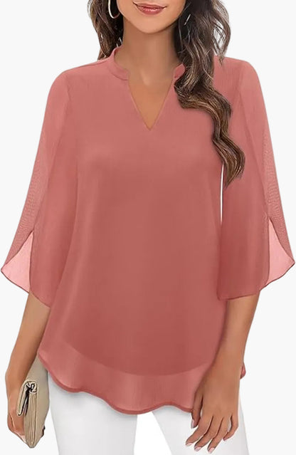 Elegant Women's Blouse with Batwing Sleeves, Casual for All Occasions