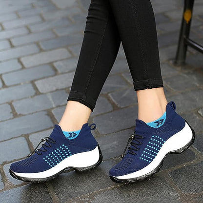 Baskets de marche confort orthopédique pour femme, style sport, usage quotidien