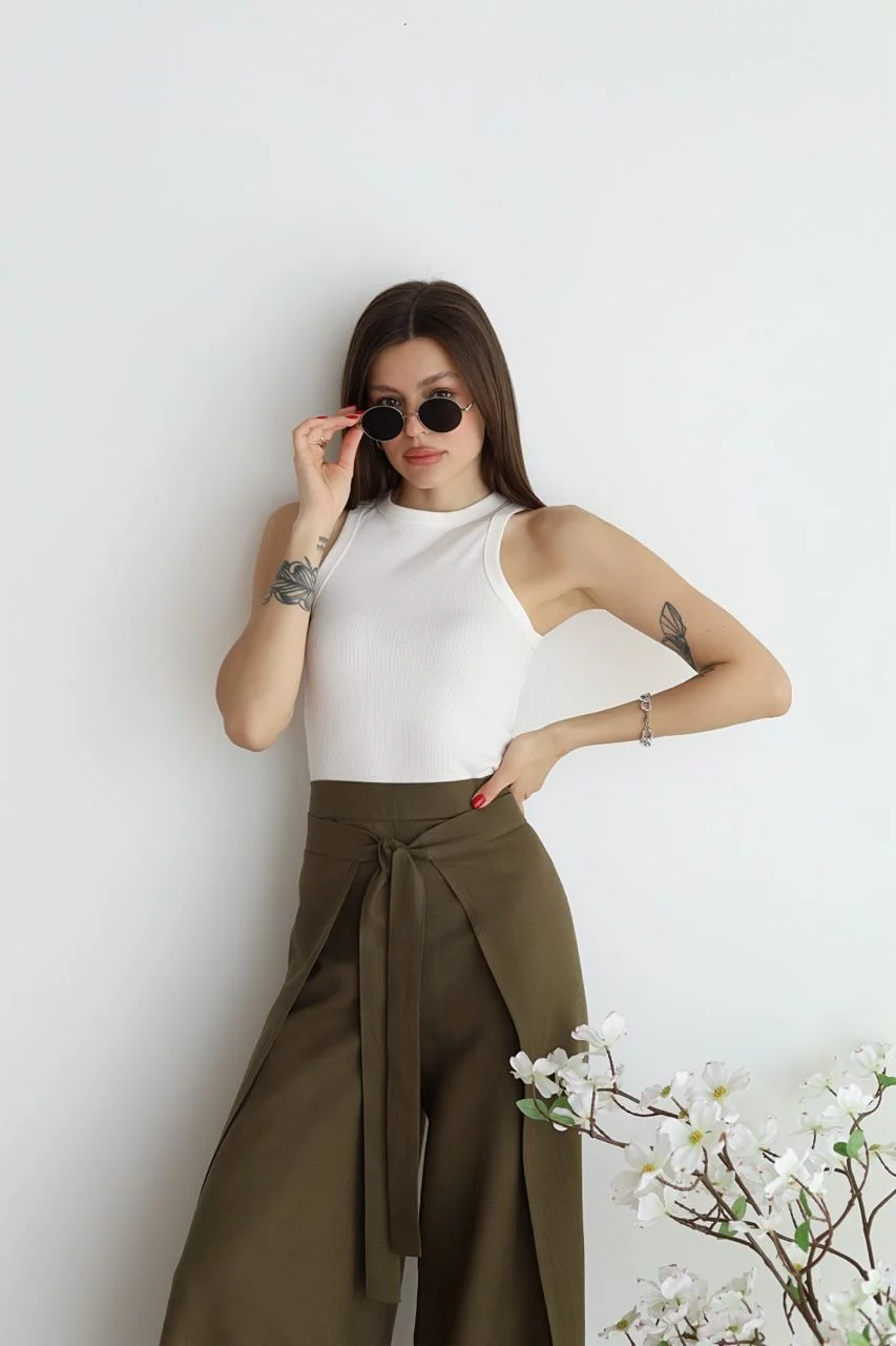 Erika™ - Hoch taillierte Hosen mit weitem Bein