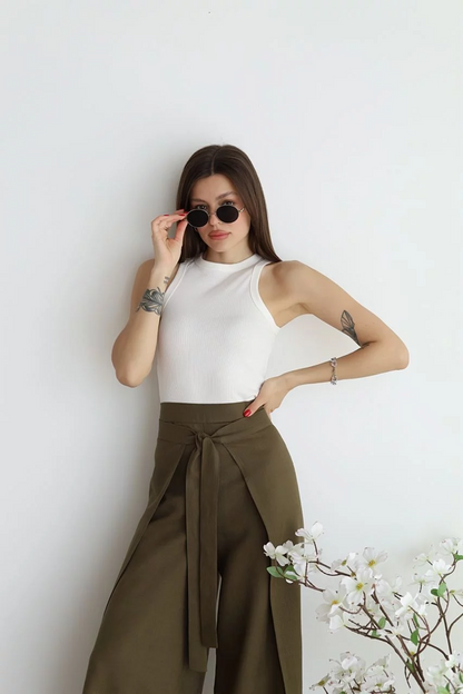 Erika™ - Hoch taillierte Hosen mit weitem Bein