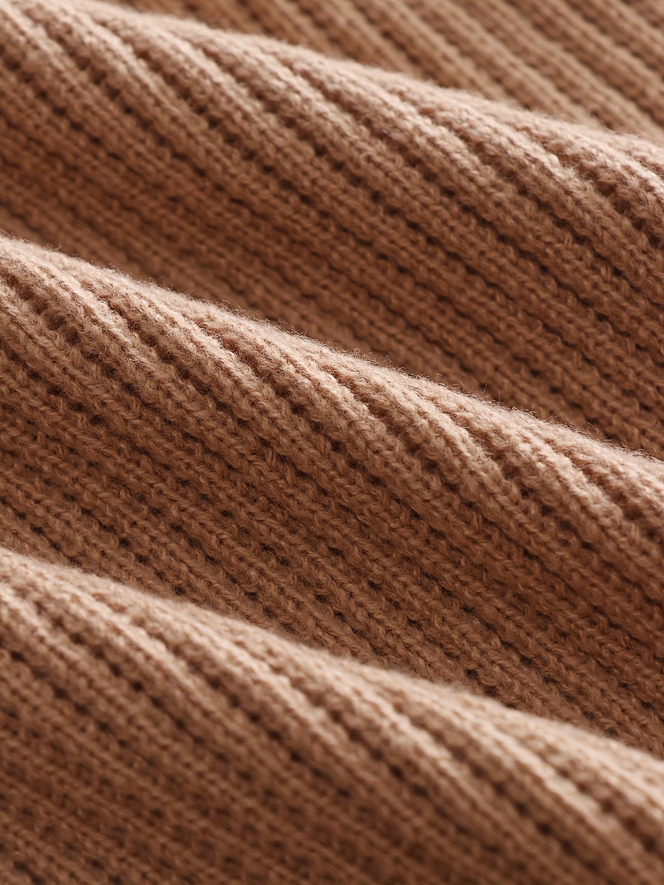 Pull à capuche homme tricoté à rayures, beige, marron et crème, motif torsadé décontracté
