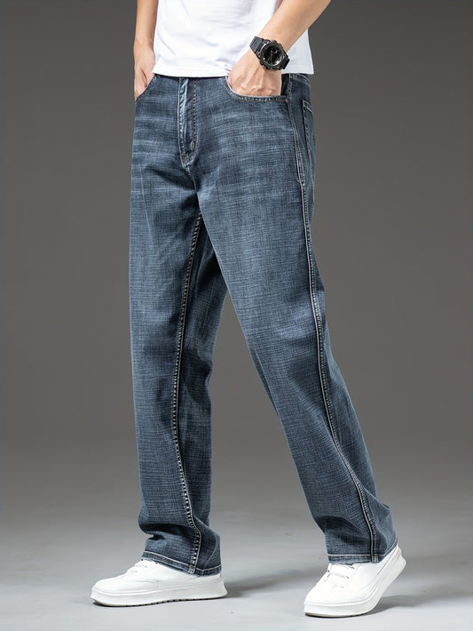 Jean droit décontracté pour homme style urbain polyvalent