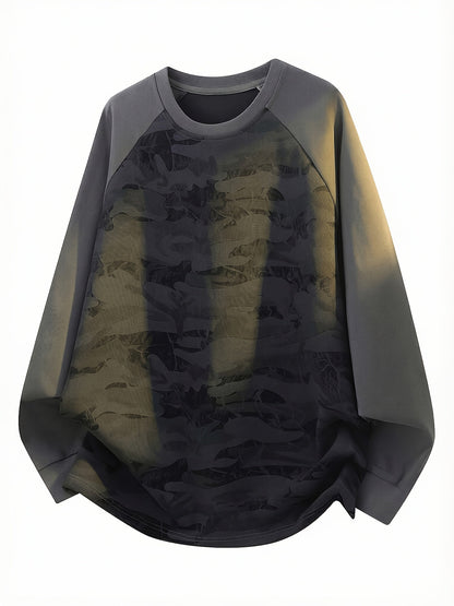 T-shirt à manches longues camouflage Raglan Vert Armée
