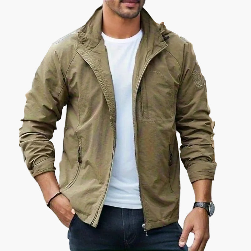 Men's Waterproof Cargo Jacket Casual Style for Outdoor and Everyday Use
