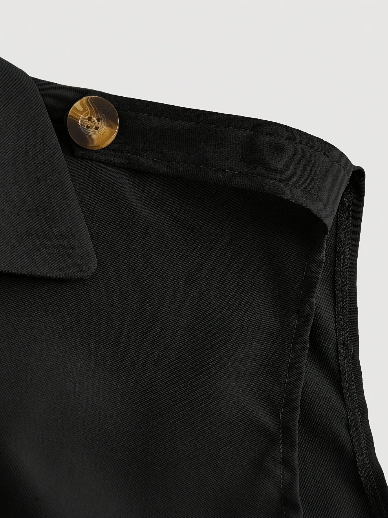 Gilet sans manches élégant ceinturé à boutons pour femme - Style chic printemps/été