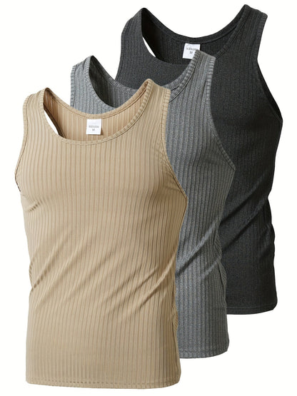Herren Sport Tanktop vielseitiger Stil – 3er Pack – Komfort und Trend