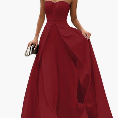 Abito da sera elegante donna bustier stile principessa per occasioni speciali