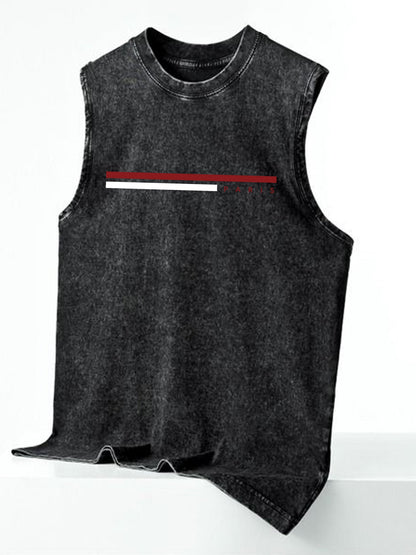 Débardeur sans manches tendance homme style urbain imprimé graphique