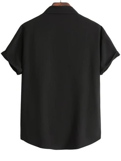 Casual kortærmet skjorte til mænd - elegant stil, ideel til sommeren