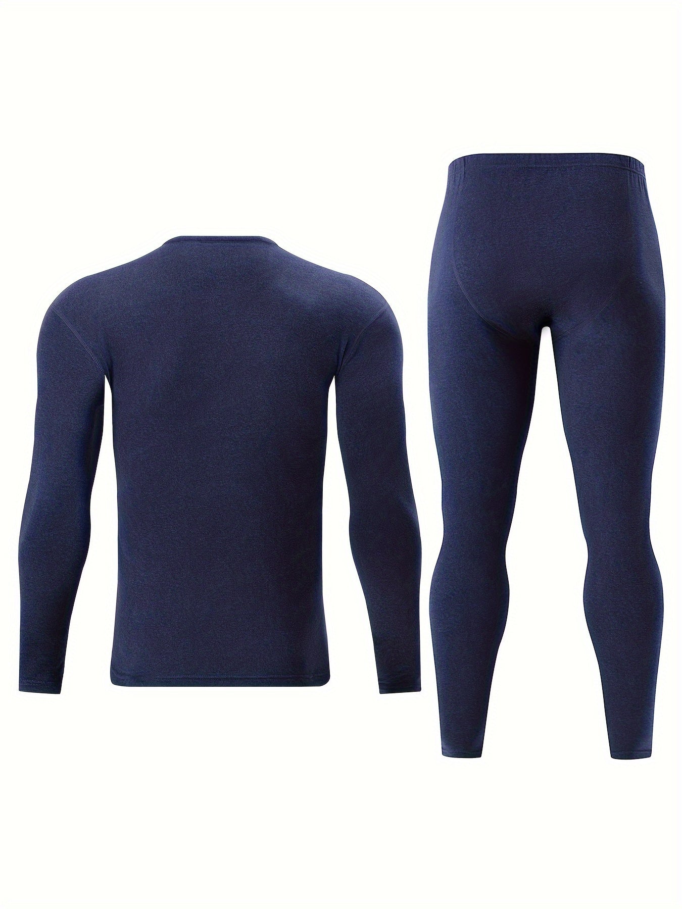 Ensemble Sous-Vêtements Thermiques Homme 2 Pièces Noir Manches Longues