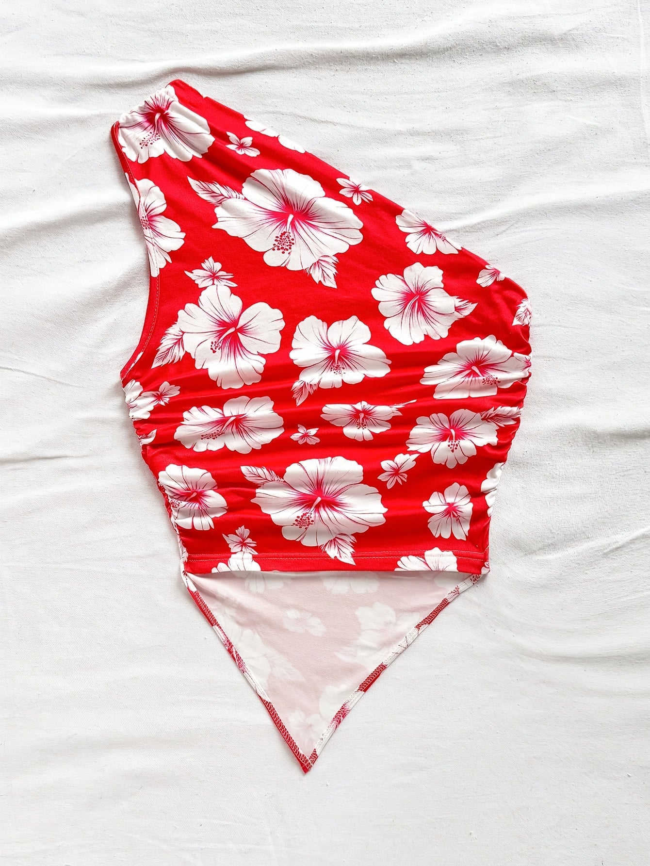 Body une épaule motif floral style élégant pour femme – Idéal printemps/été