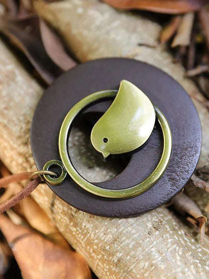Ronde Hanger Ketting Retro Stijl Uniseks voor Geschenk of Reis