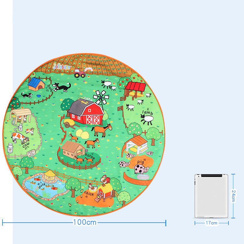 Tappeto da Gioco Jungle per Bambino – Tappeto Educativo con Animali di Peluche – Unisex