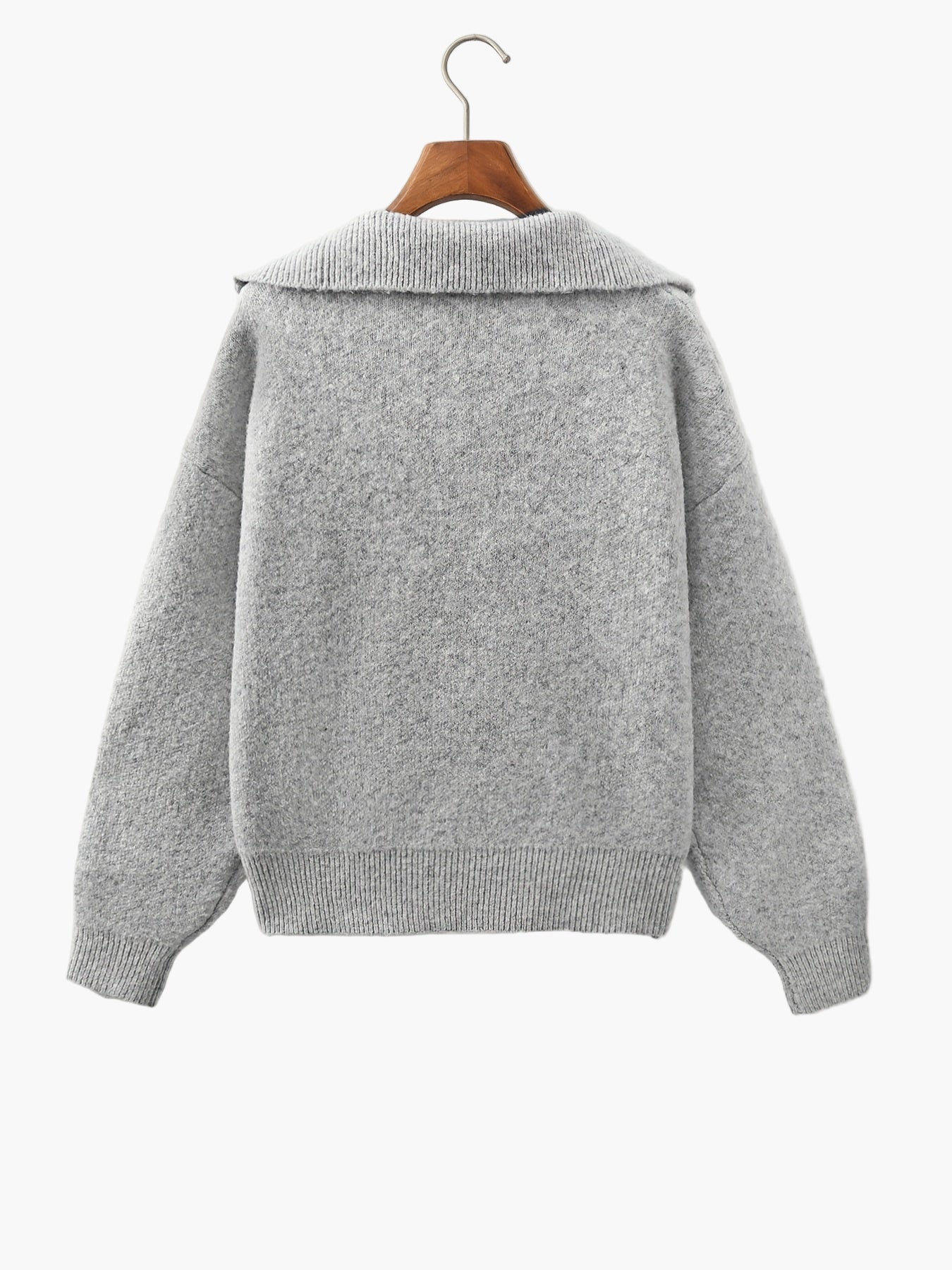 Vintage damepullover med V-hals i afslappet stil – ideel til efterår og vinter