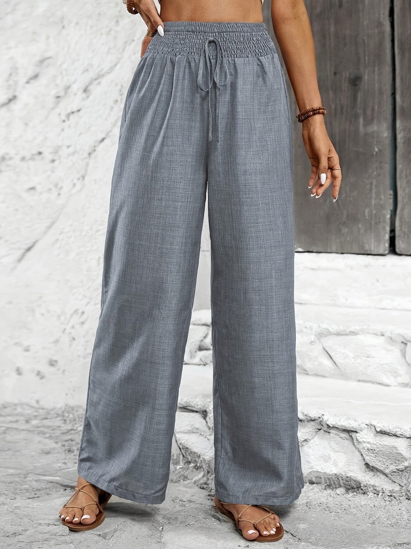 Pantalón ancho para mujer estilo casual elegante para salidas y ocio